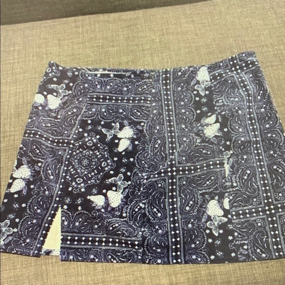 Navy Paisley Women's Skirt